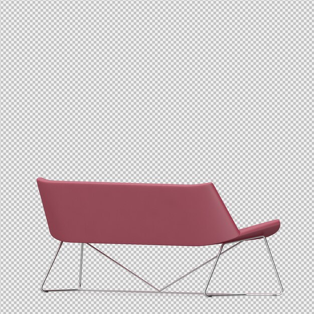 Sofá isométrico 3D Render
