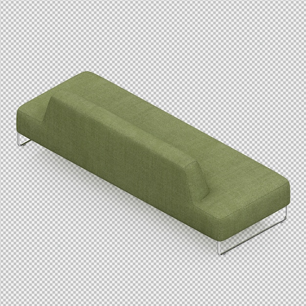 Sofá isométrico 3D Render