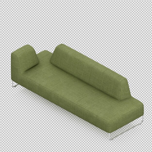 Sofá isométrico 3D Render