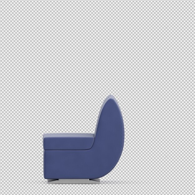 Sofá isométrico render 3D