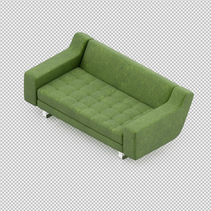 PSD sofá isométrico render 3d