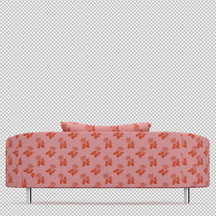 PSD sofá isométrico render 3d