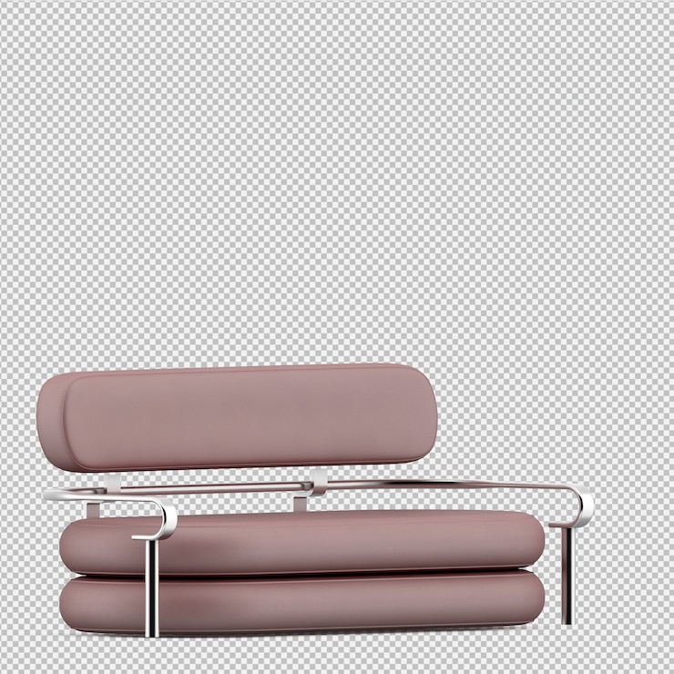 PSD sofá isométrico render 3d
