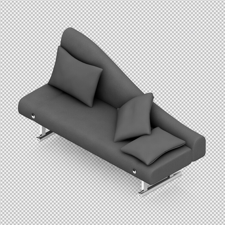 PSD sofá isométrico render 3d