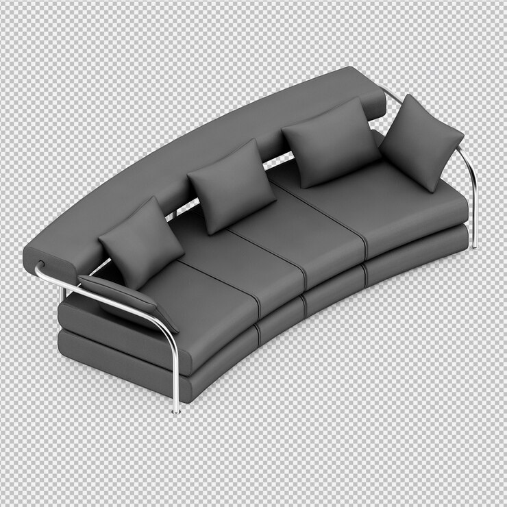 PSD sofá isométrico render 3d