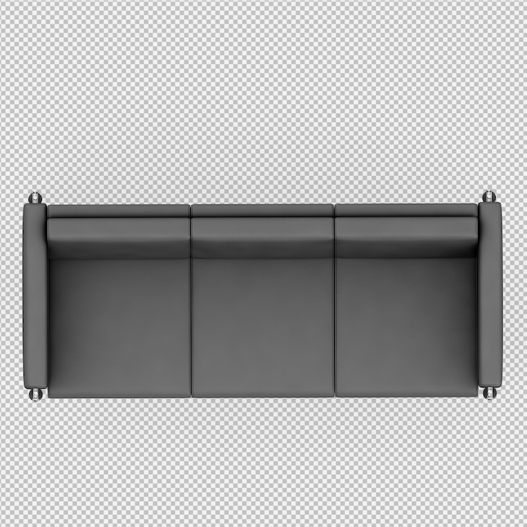 PSD sofá isométrico render 3d