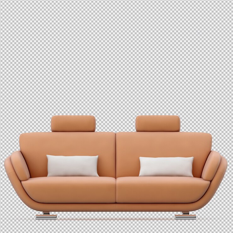 PSD sofá isométrico render 3d