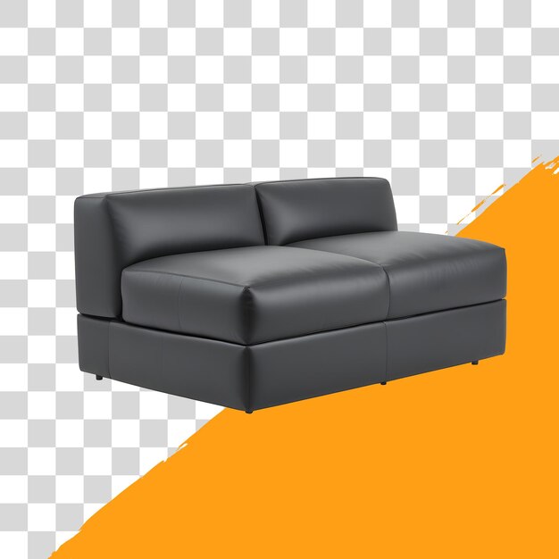 sofá o silla minimalista con un diseño simple y limpio aislado en un fondo transparente png