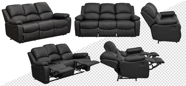 Sofá plegable. Aislado del fondo. En diferentes ángulos. elemento interior