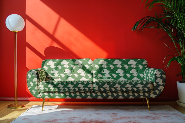 PSD sofa-polsterungs-mockup-design