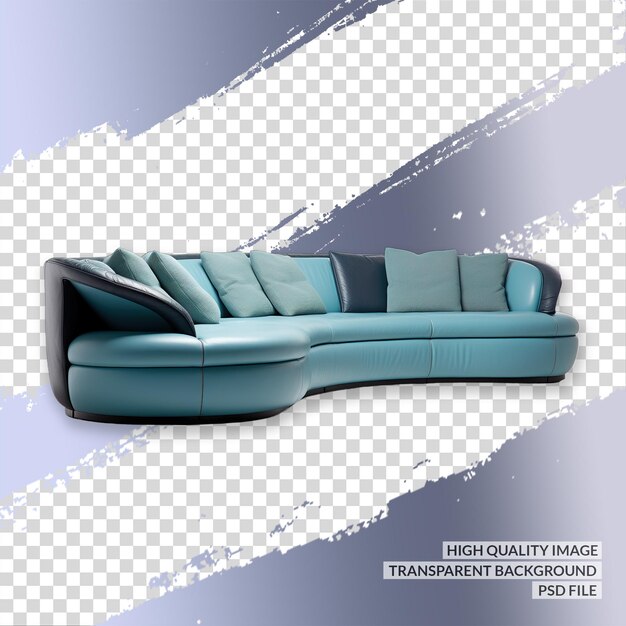 PSD sofá realista 3d png clipart transparente fundo isolado