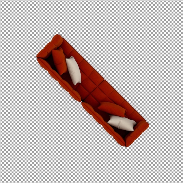 Sofá en render 3d aislado