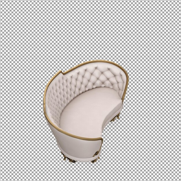 Sofá en render 3d aislado