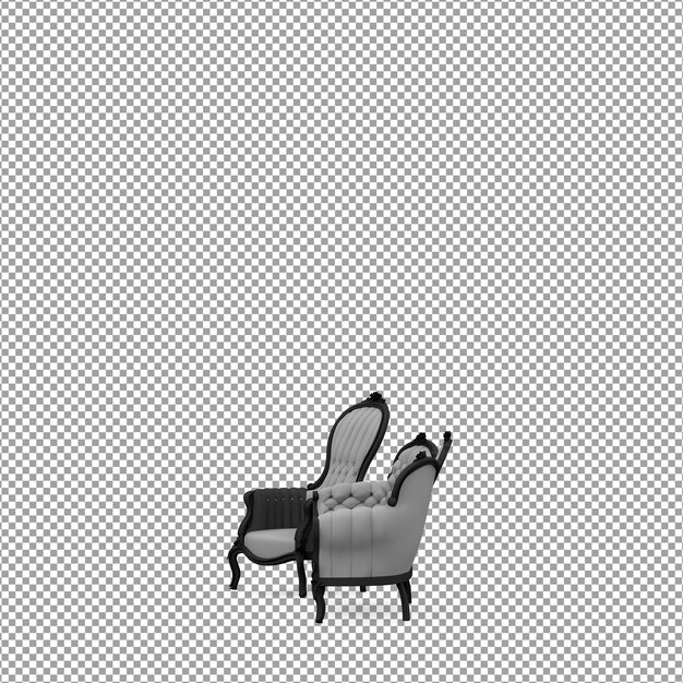 Sofá en render 3d aislado