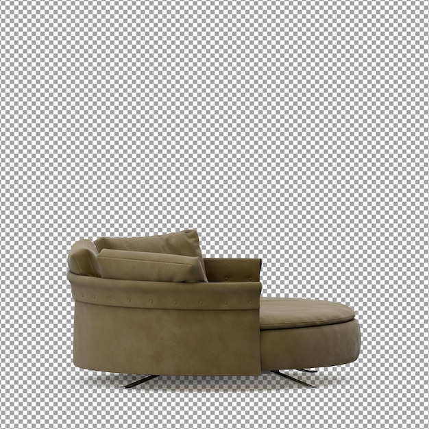 Sofá en render 3d aislado