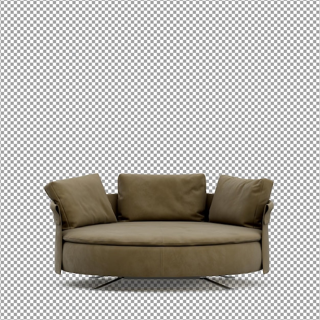 Sofá en render 3d aislado