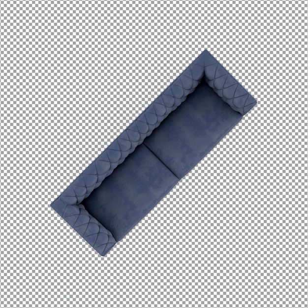 PSD sofá en render 3d aislado