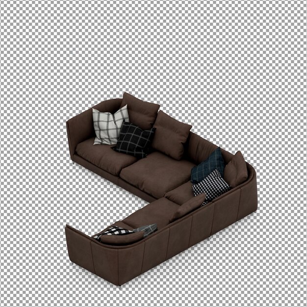 Sofá en render 3d aislado