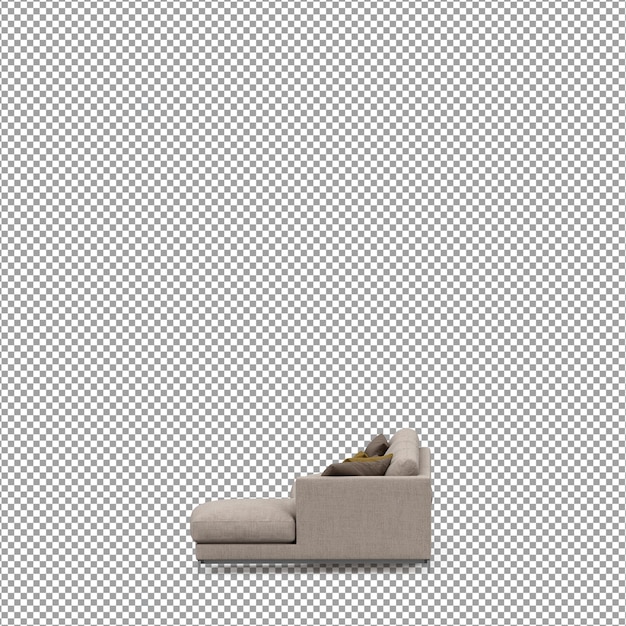 Sofá en render 3d aislado