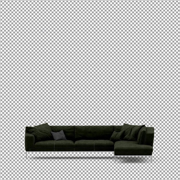 Sofá en render 3d aislado