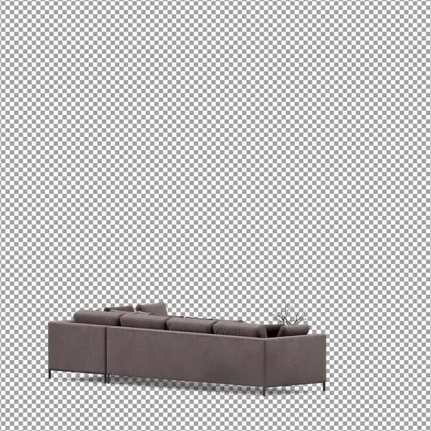 Sofá en render 3d aislado