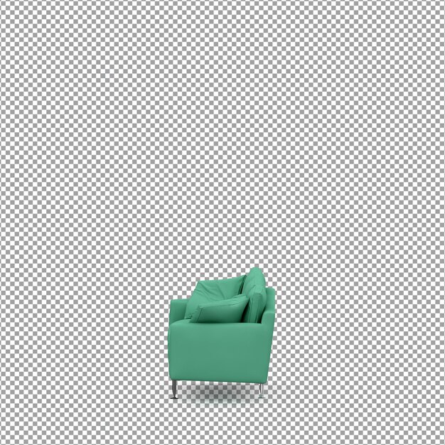Sofá en render 3d aislado