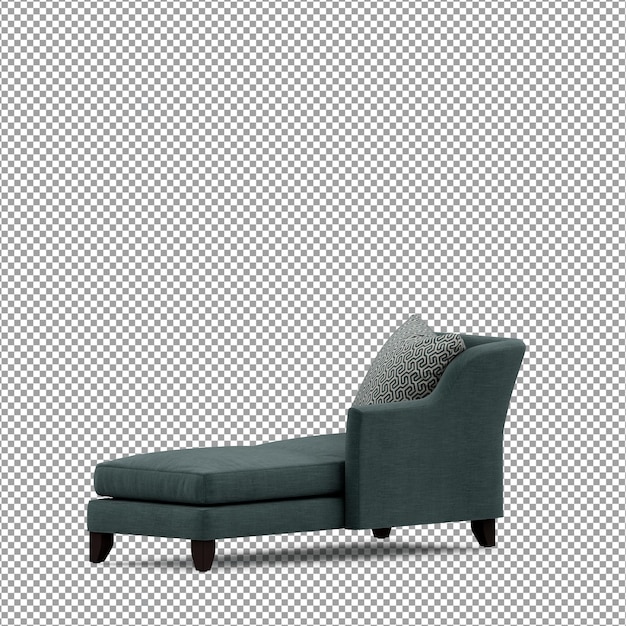 PSD sofá en render 3d aislado