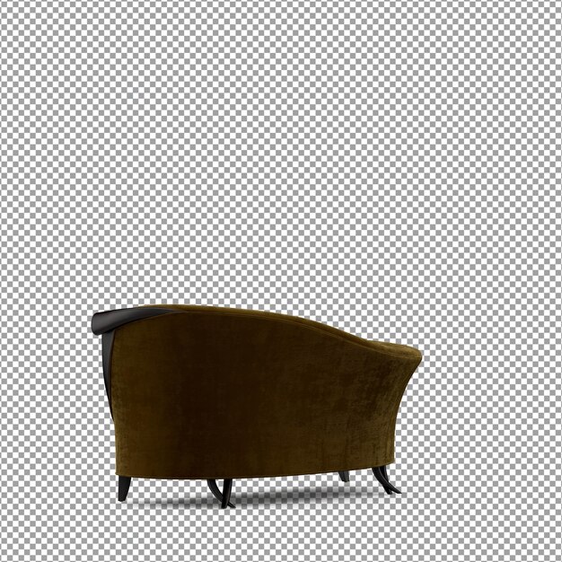 Sofá en render 3d aislado