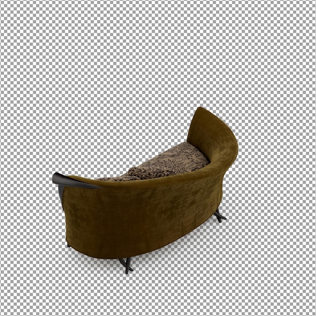 Sofá en render 3d aislado