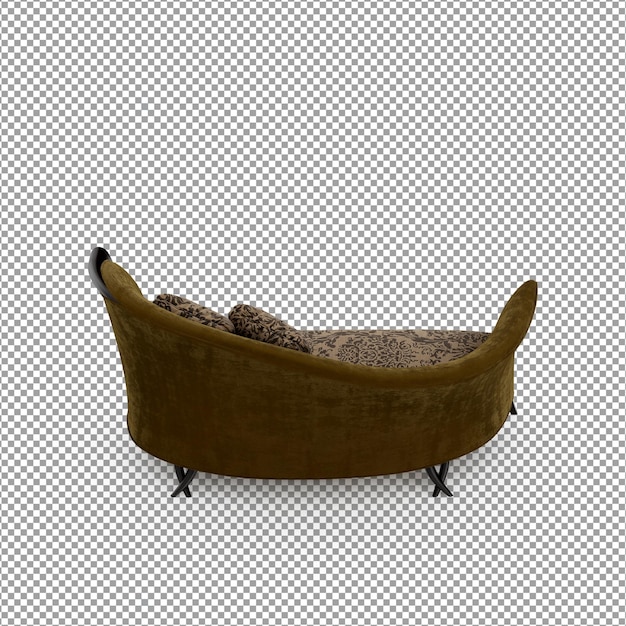 Sofá en render 3d aislado