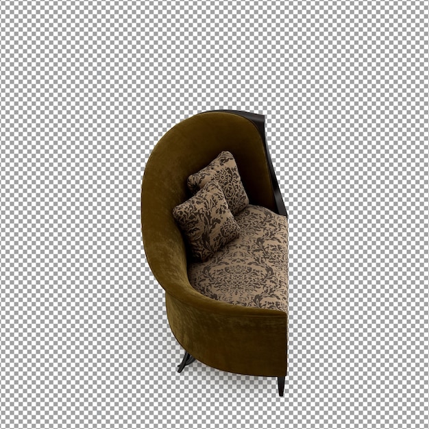 Sofá en render 3d aislado