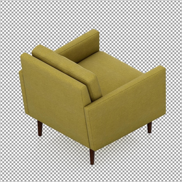 Sofá en render 3d aislado