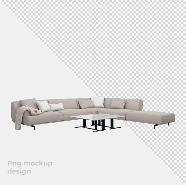Sofá renderizado 3d decoración y diseño de interiores