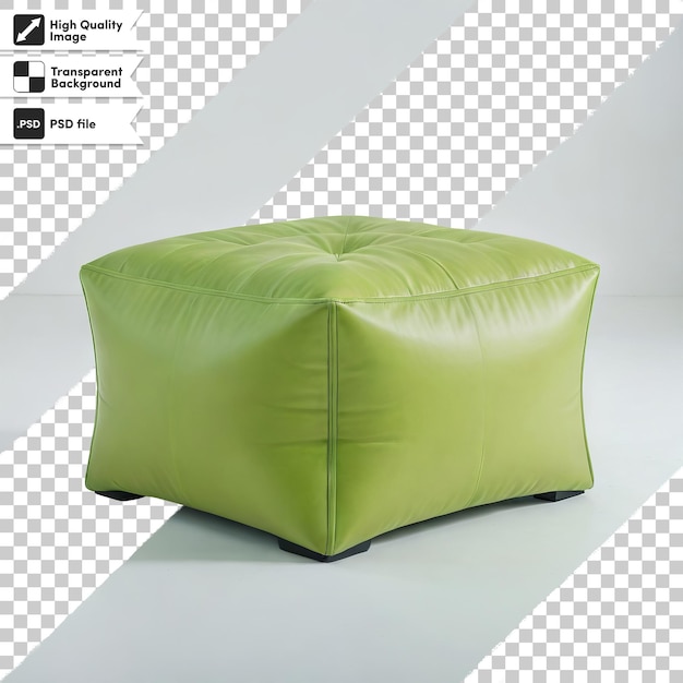 PSD sofa de sillón de cuero psd en fondo transparente con capa de máscara editable