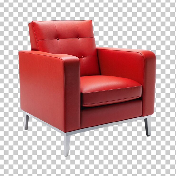 PSD sofa sobre un fondo transparente