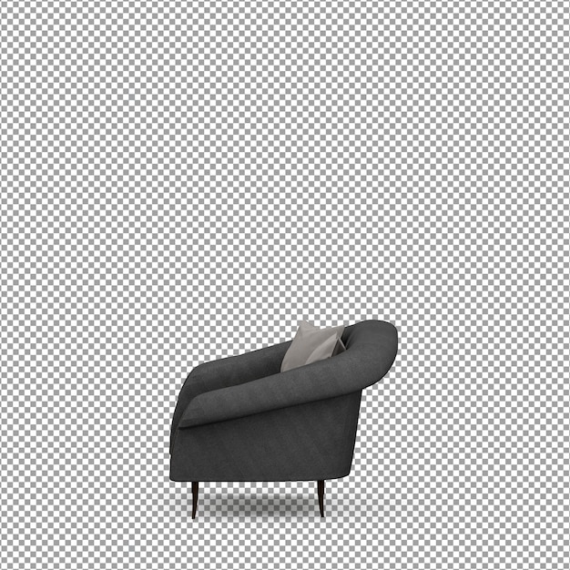 Sofa ve 3D renderování izolovaná