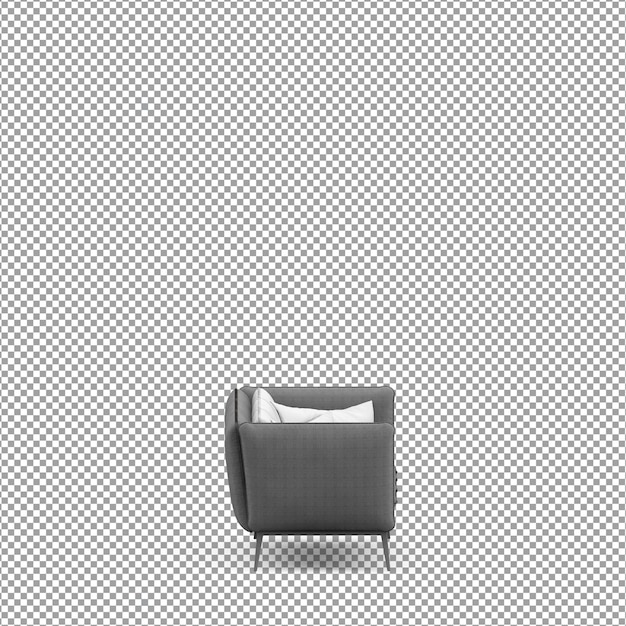 Sofa ve 3D renderování izolovaná