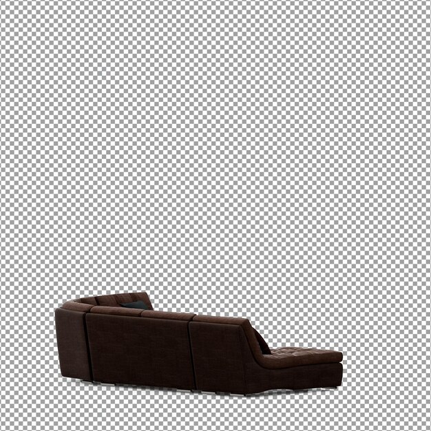 Sofa ve 3D renderování izolovaná