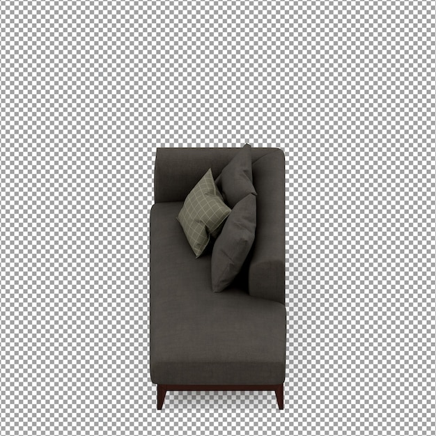 Sofa ve 3D renderování izolovaná
