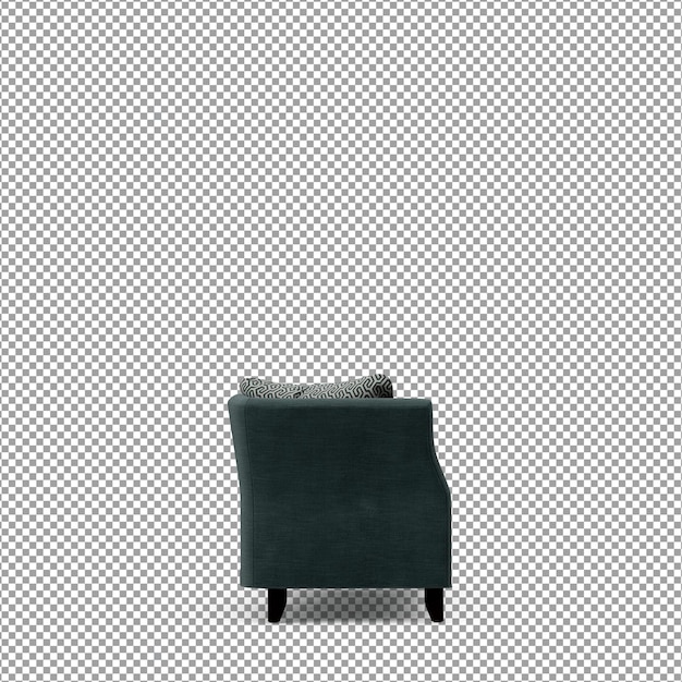 Sofa ve 3D renderování izolovaná