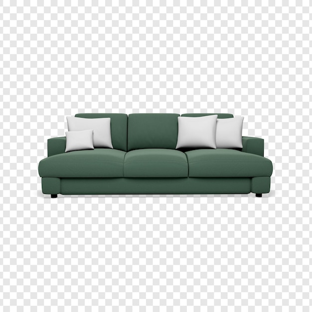 Sofa verde de três lugares