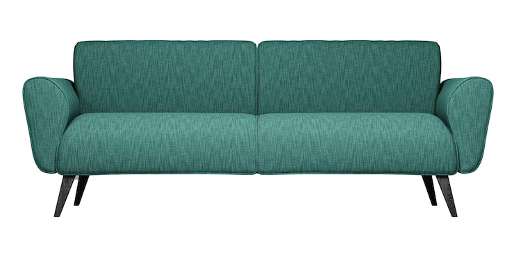 PSD sofá verde moderno y de lujo aislado sobre un fondo blanco colección de muebles