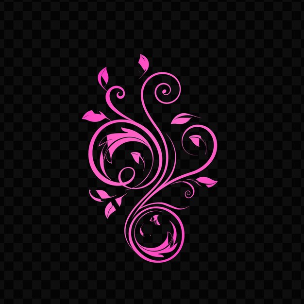 PSD sofisticado ivy swirl logo com flores decorativas e psd vector creative simple design art