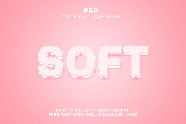 PSD soft 3d editable photoshop estilo de efecto de texto psd con fondo