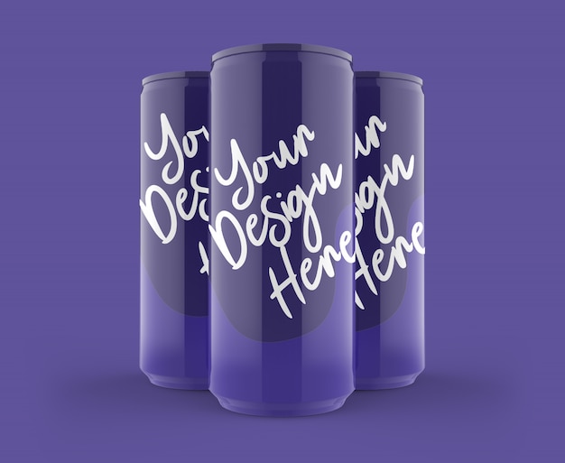 Soft drink blechdose mockup