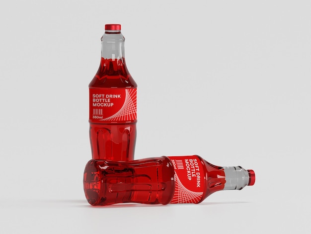 PSD soft drink bottle mockup