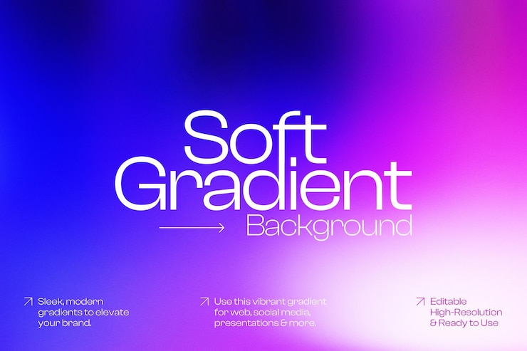 PSD soft gradient background design para web e mídia social