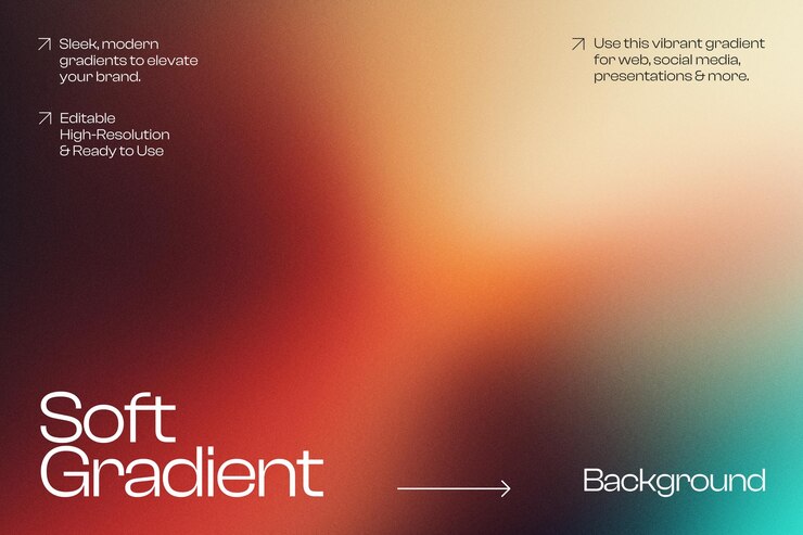 PSD soft gradient background for web social media presentations