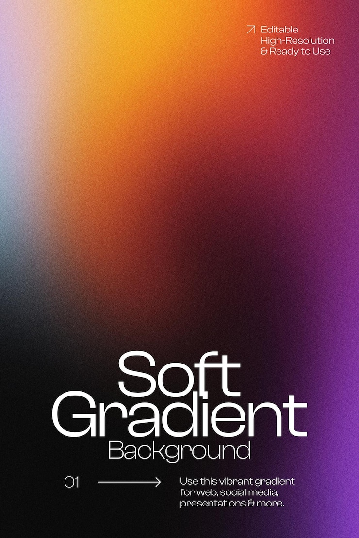 PSD soft gradient background para web e mídia social