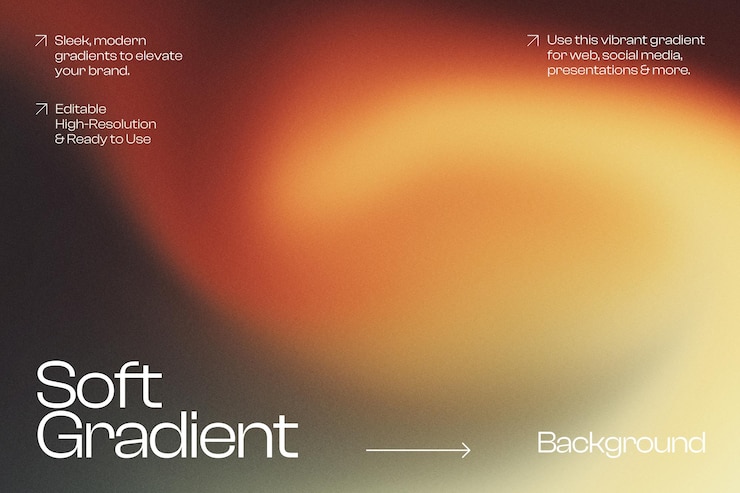PSD soft gradient background para web e mídia social